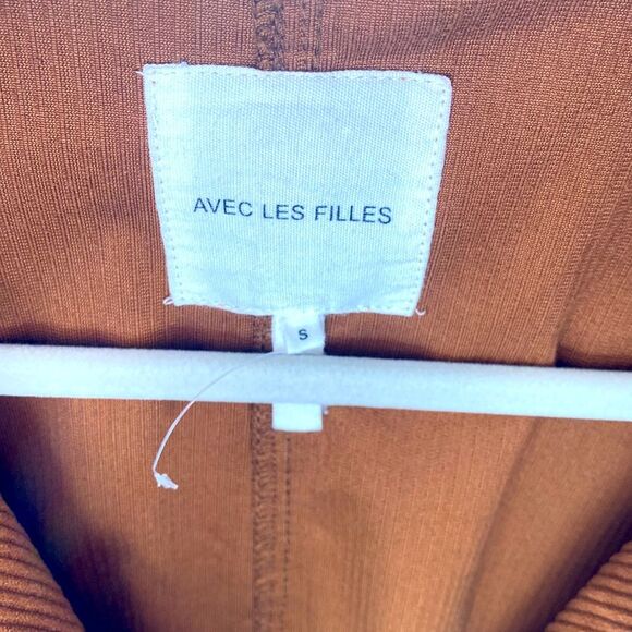 Avec Les Filles Corduroy Jacket Coat Women's S Brown Trucker Boxy Academia NWOT - Picture 5 of 9